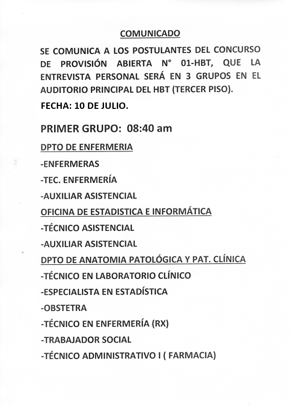 Comunicado Oficial